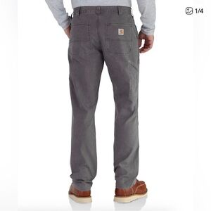 Carhartt Rugged Flex Relaxed Fit Canvas Work Pant in Gravel